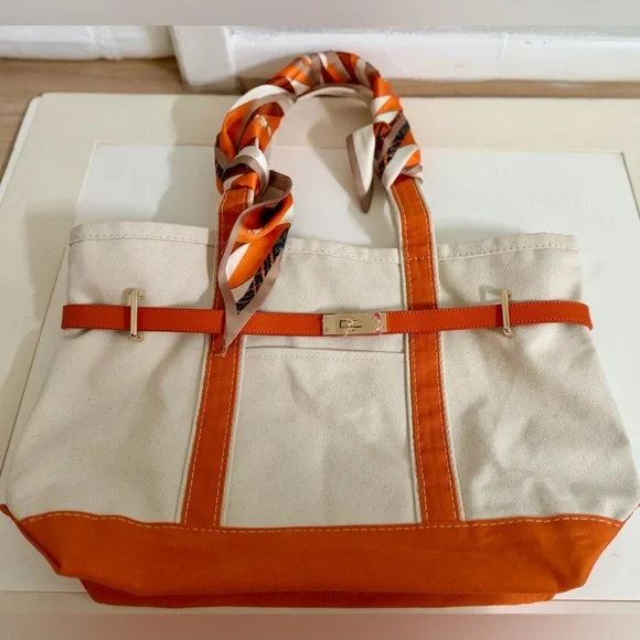 ✨ Limited Edition Twilly Tote “Boatkin” Bag – Burnt Orange ✨
New without tags | - Picture 4 of 10